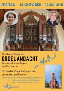 Plakat zur Orgelandacht am 16.10.