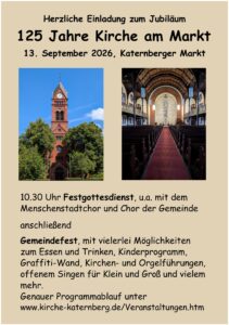 Plakat Jubiläumsgottesdienst und Gemeindefest Katernberg