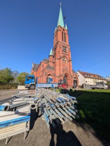 Die Baustelle an der Alten Kirche